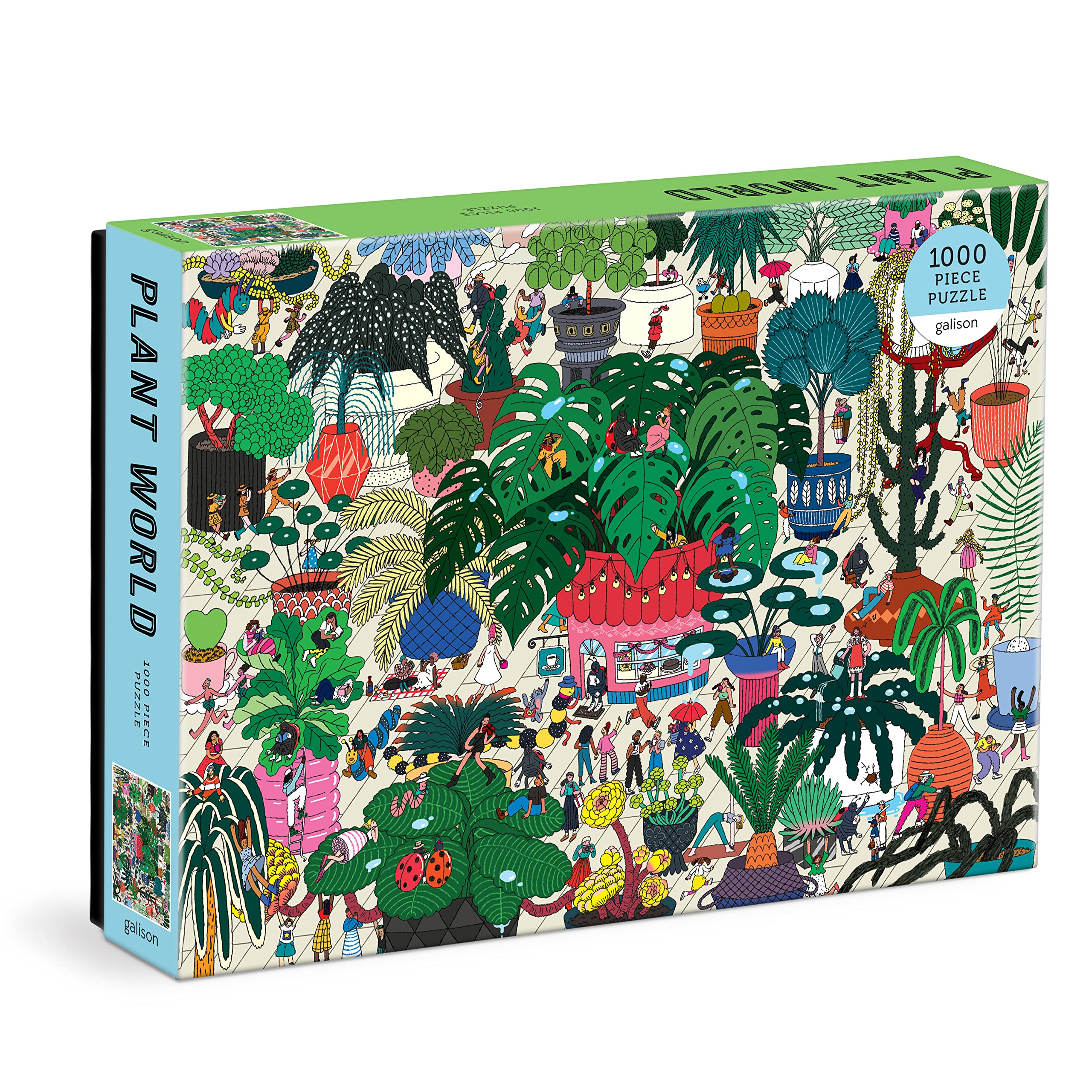 Galison Plant World – 1000 Piece Puzzle Fun and Challenging Activity with Bright and Bold Artwork of Botanica Plant Collection for Adults and Families
