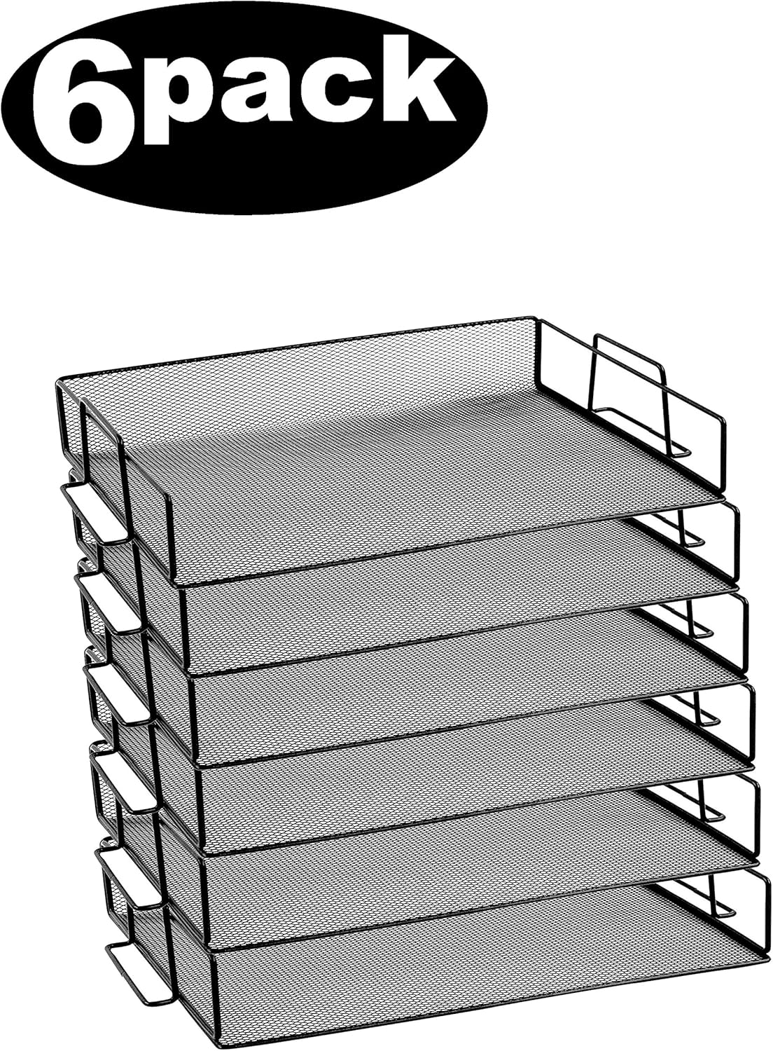 YBM HOME Ybmhome Black Steel Mesh Stackable Letter Paper