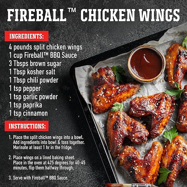 WEBER FIREBALL WHISKEY FLAVORED BBQ SAUCE, 14.3 OZ