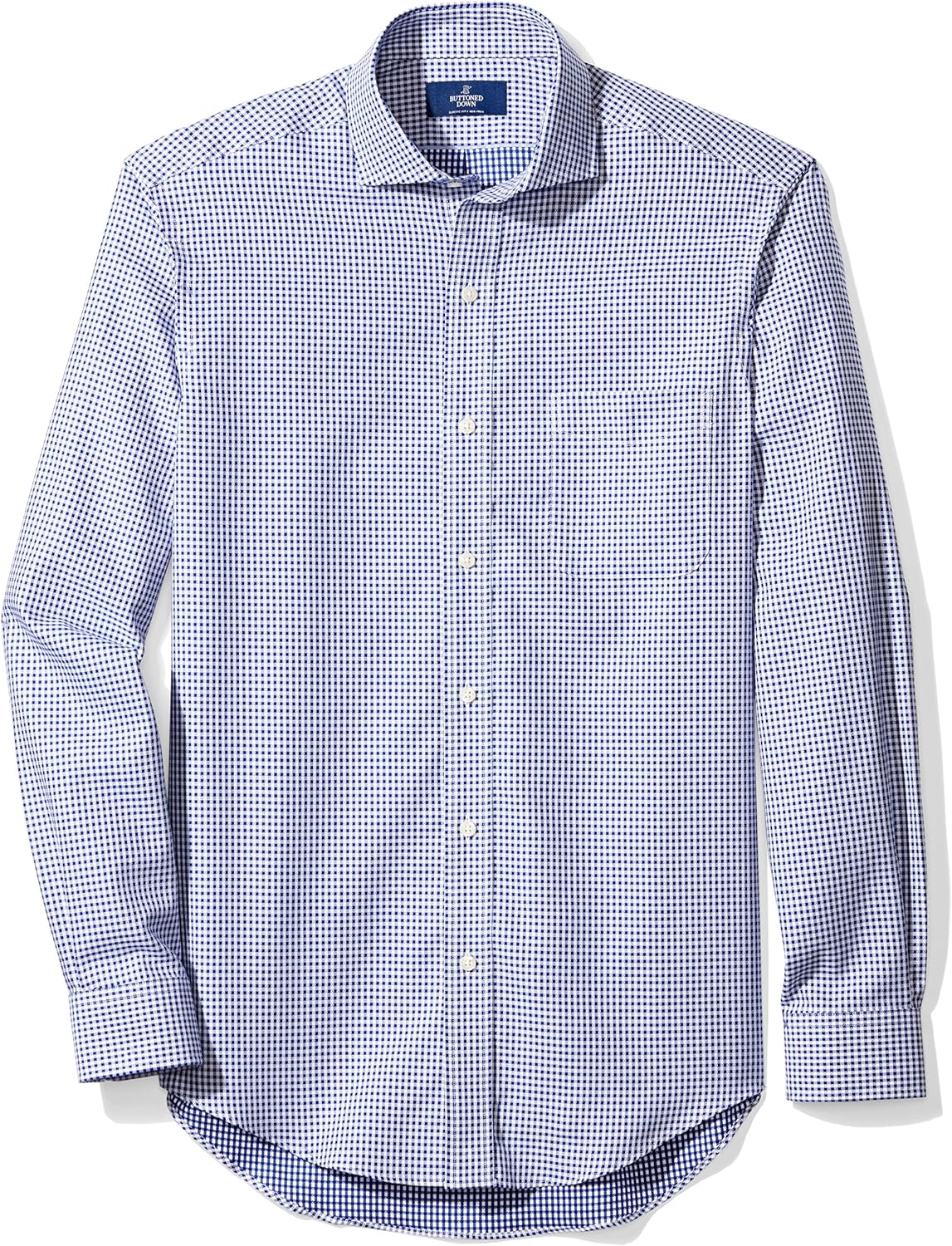  Brand - BUTTONED DOWN Men's Classic Fit Check Dress Shirt, Supima Cotton Non-Iron: Clothing