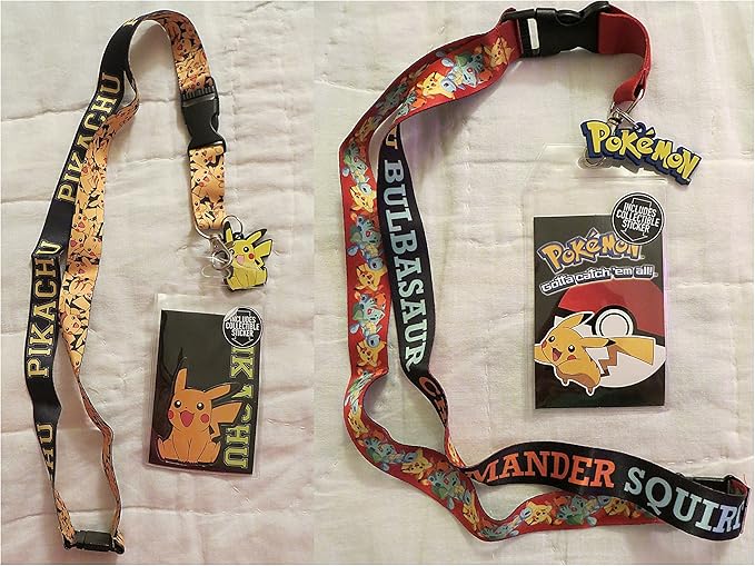 Pokemon Pikachu y multielementos Lanyard 2-Pack de tarjetas ...