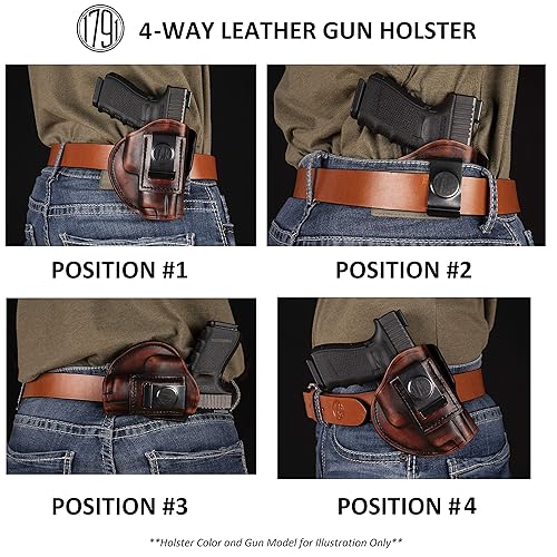 1791 GunLeather 4-Way G19 Holster OWB and IWB CCW Leather Gun