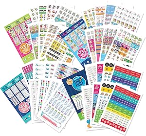 Epic Planner Stickers Variety Set | 1,850 Stickers | Calendar Sticker Designed for Everyone & Any Planner | Home, Work, Family, Holidays, Appointments, Goal Tracking, Date Nights, Checklists & More!