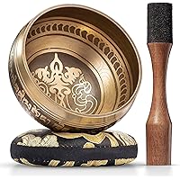 Tibetan Singing Bowl Set - Easy to Play - Creates Beautiful Sound for Holistic Healing, Stress Relief, Meditation & Relaxatio