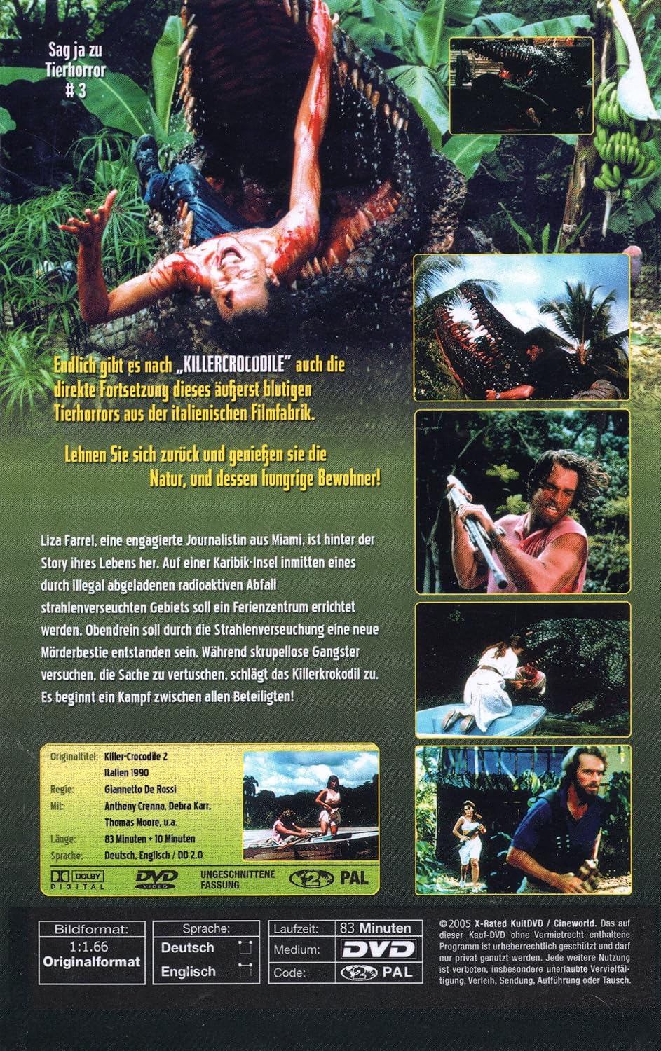 Killer Crocodile 2 The Killer Beast Large Uncut Limited Hardbox Amazon Co Uk Dvd Blu Ray