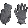 Mechanix Wear: FastFit Tactical Gloves with Elastic Cuff for Secure Fit, Work Gloves with Flexible Grip for Multi-Purpose Use, Durable Touchscreen Capable Safety Gloves for Men (Grey, Small)