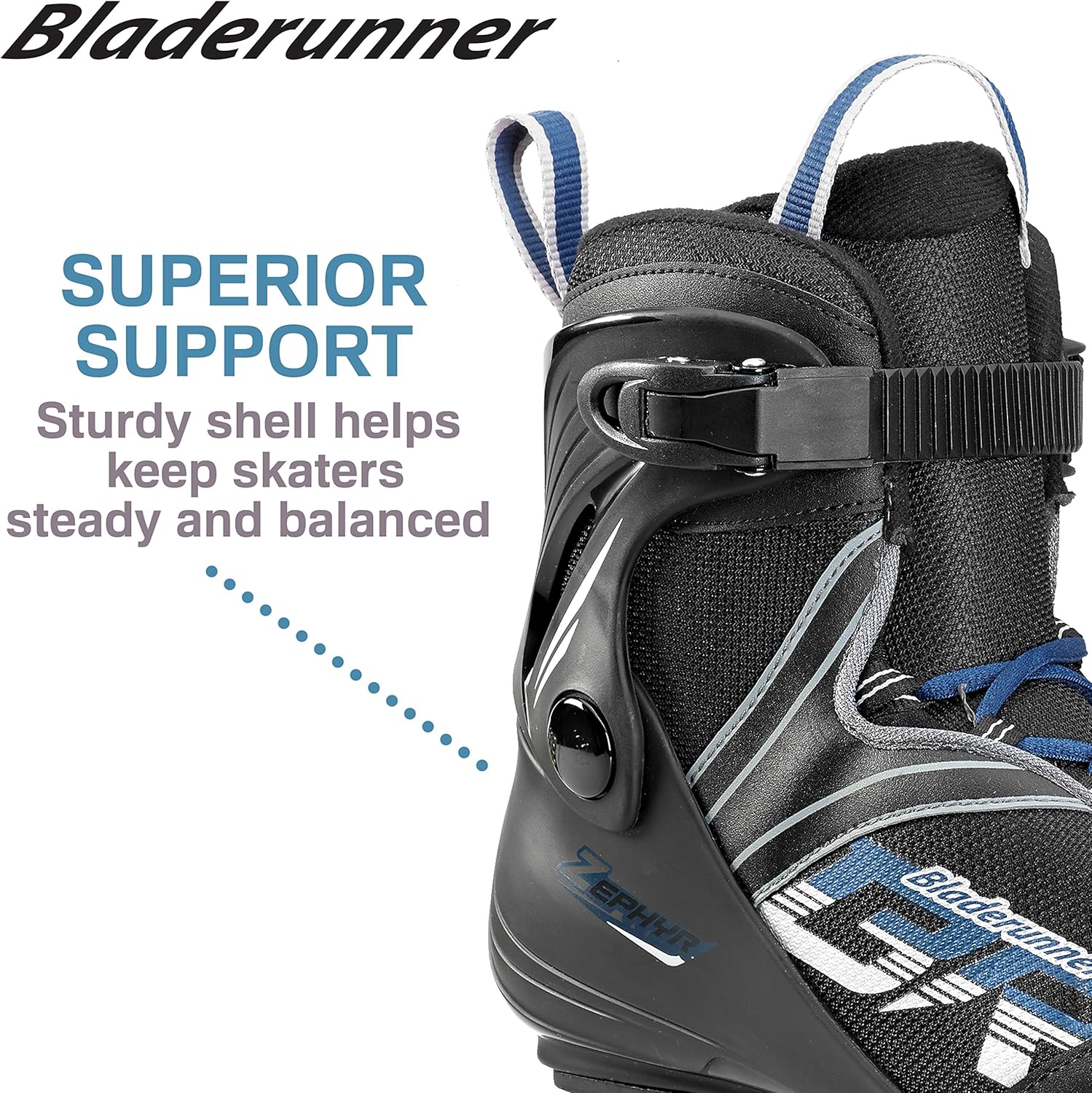 Bladerunner Ice by Rollerblade Zephyr Men's Adult Ice Skates, Black and Blue, Recreational, Ice Skates : Sports & Outdoors