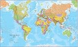 Maps International Huge World Map Political 2025 201cm x 116.5cm Front Sheet