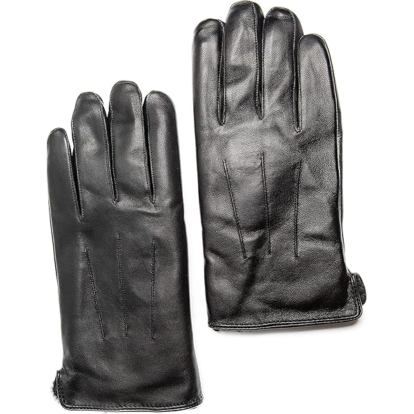 CANDOR AND CLASS Men's Cashmere Lined Sheepskin Leather Gloves