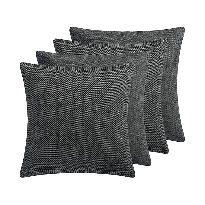 sabeatex® 4 Stück Sofakissen- Set mit Softline Füllkissen Couchkissen, Dekokissen, Bezugstoff/Comfortline mit RV, Größe 40x40