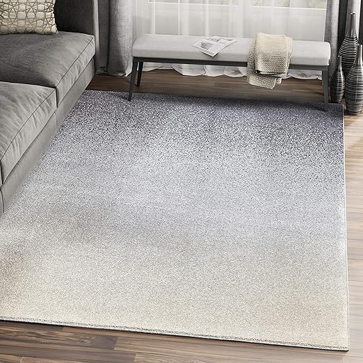 Amazon Com Abani Rugs Grey Beige Speckled Ombre Pattern Neutral Area Rug Contemporary Quartz Collection Modern Style 4 X 6 Accent Rug Kitchen Dining
