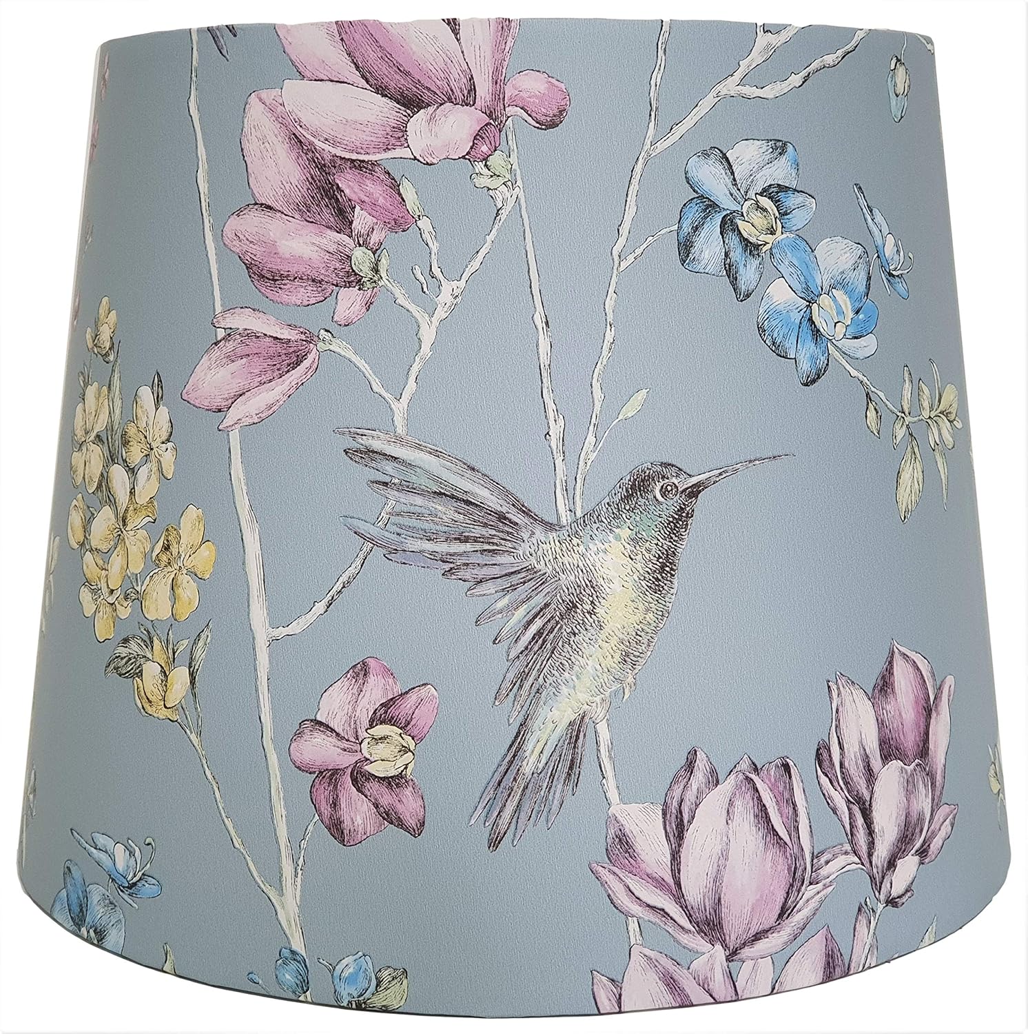 Bird Table Lamp Shade Ceiling Light Shade Hummingbird Floral Woodland