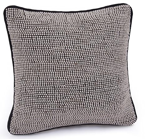 Buy Jovi Home Diva Hand Beaded Decorative Pillow 12 By 12 Inch