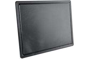 Thirteen Chefs Plastic Cutting Board with Juice Groove - Extra Large Cutting Board for Meat, Grilling, BBQ, Smoking, Fruit, and More - 30" x 18" x 0.5" - Black