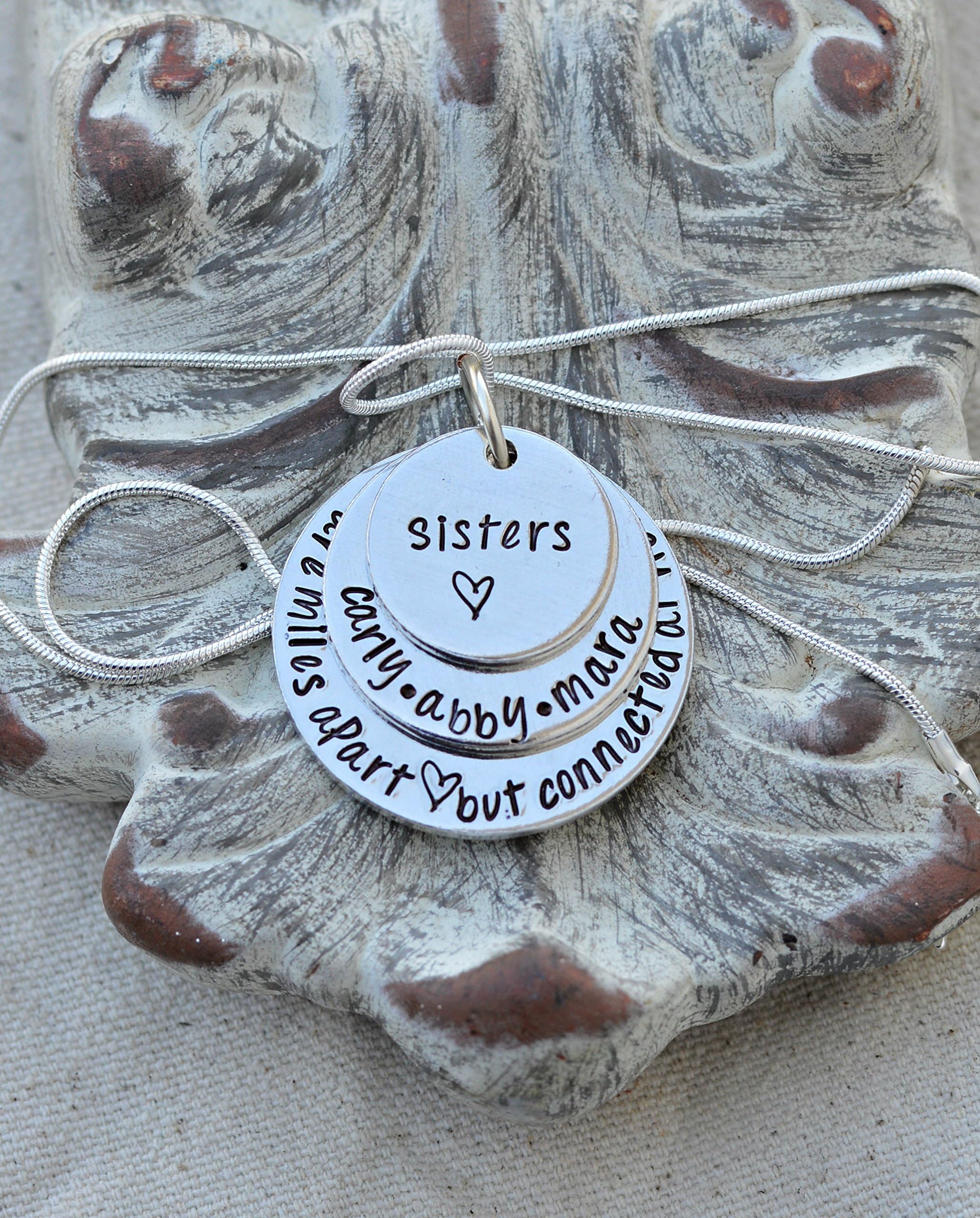 Miles apart but close at heart Necklace, miles apart friend, miles apart gift, unique sisters gift, sister, sister jewelry, best friends