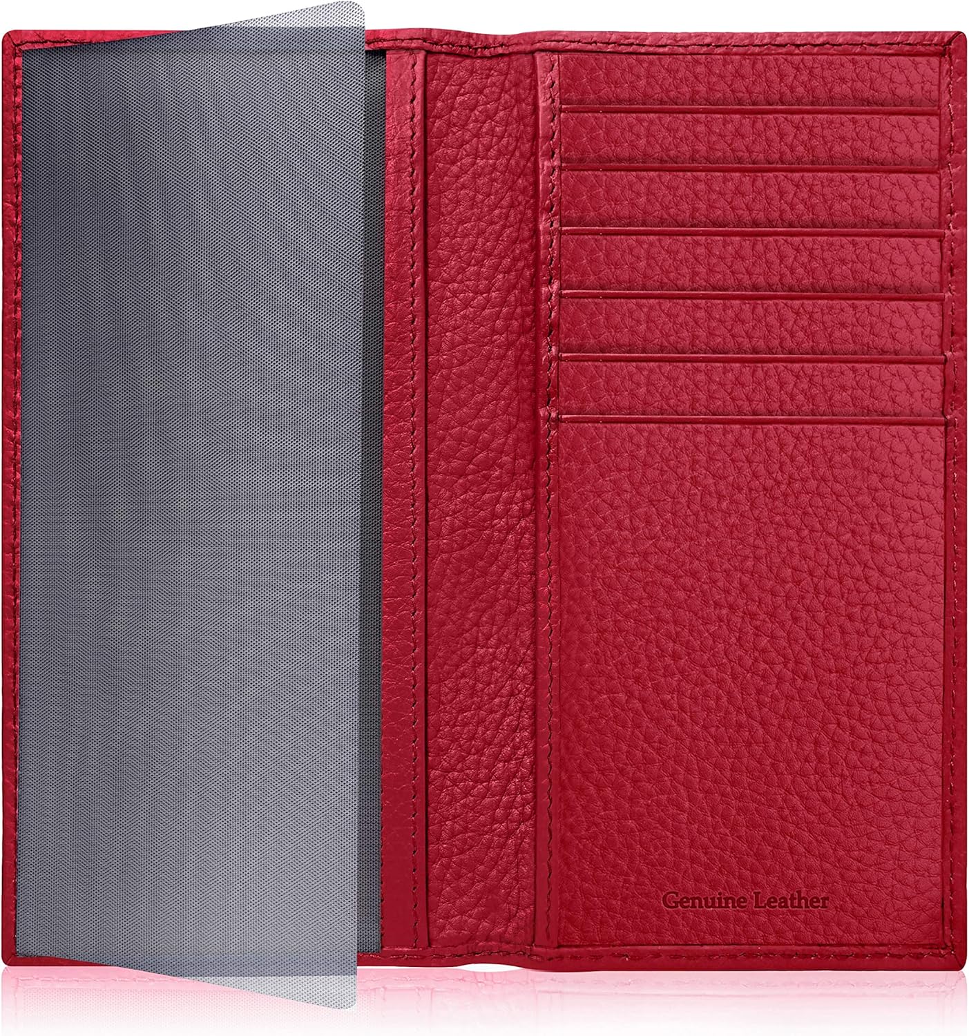 Genuine Leather Checkbook Cover For Women & Men - Checkbook Holder Check Book Covers For Duplicate Checks Card Wallet RFID at  Women’s Clothing store