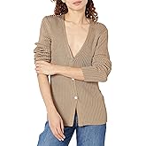 Vince Womens Ribbed Button Cardigan