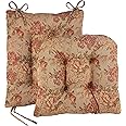 Klear Vu Omega Non-Slip Rocking Chair Cushion Set with Thick Padding and Tufted Design, Includes Seat Pad & Back Pillow with Ties for Living Room Rocker, 17x17 Inches, 2 Piece Set, Somerset