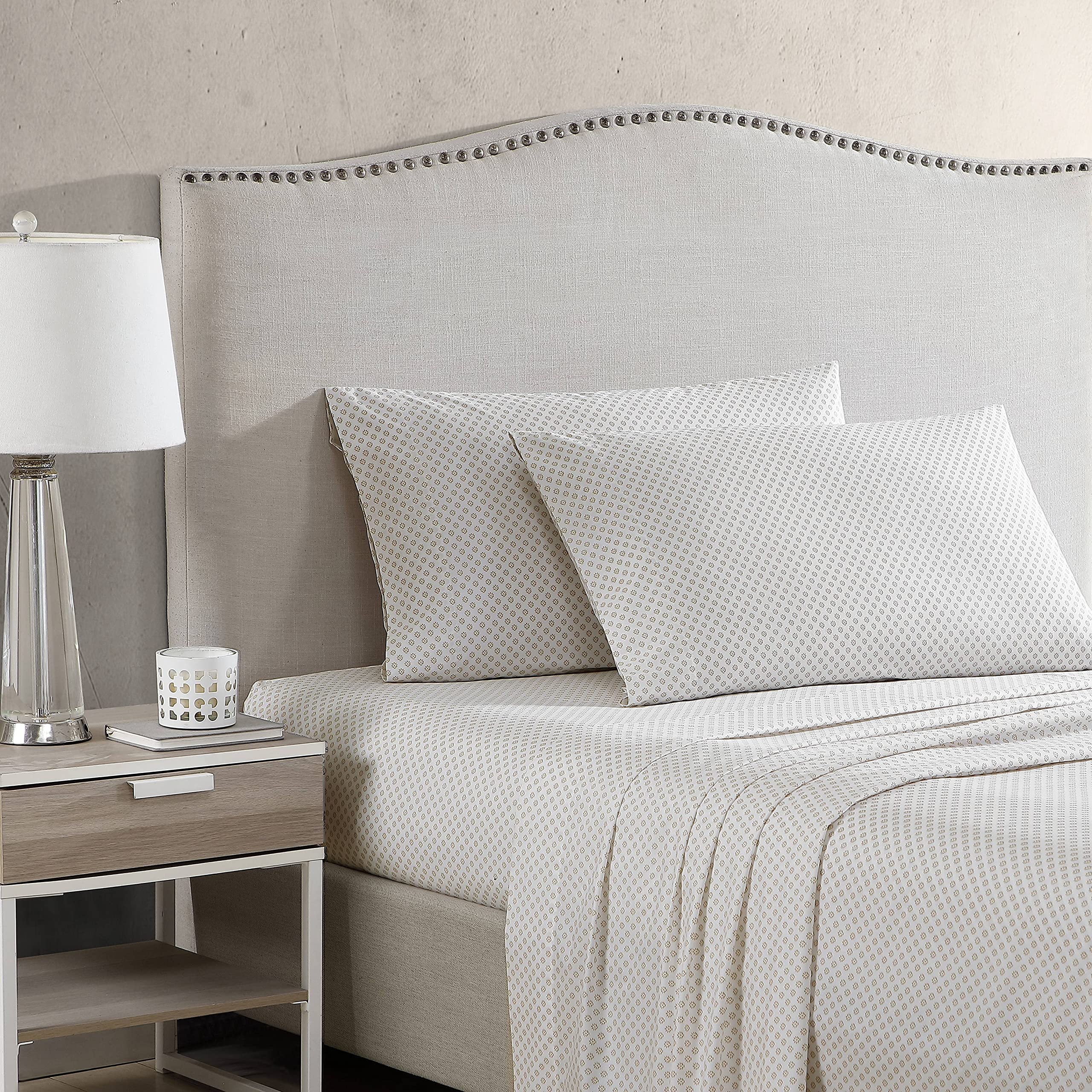 Photo 1 of Stone Cottage - Full Sheets, Cotton Percale Bedding Set, Crisp & Cool Ideal Bedding Set (Millstone, Full)