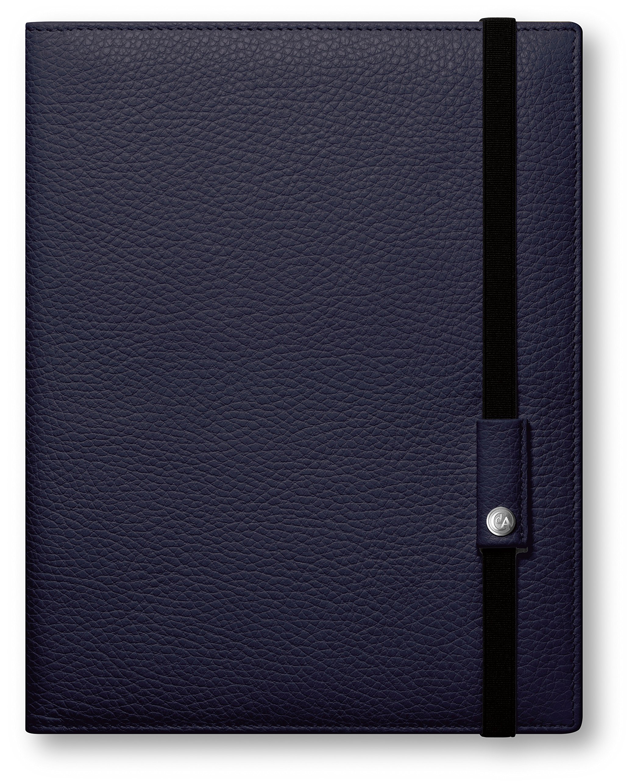 Caran d'Ache A5 Leman Leather Writing Pad - Blue