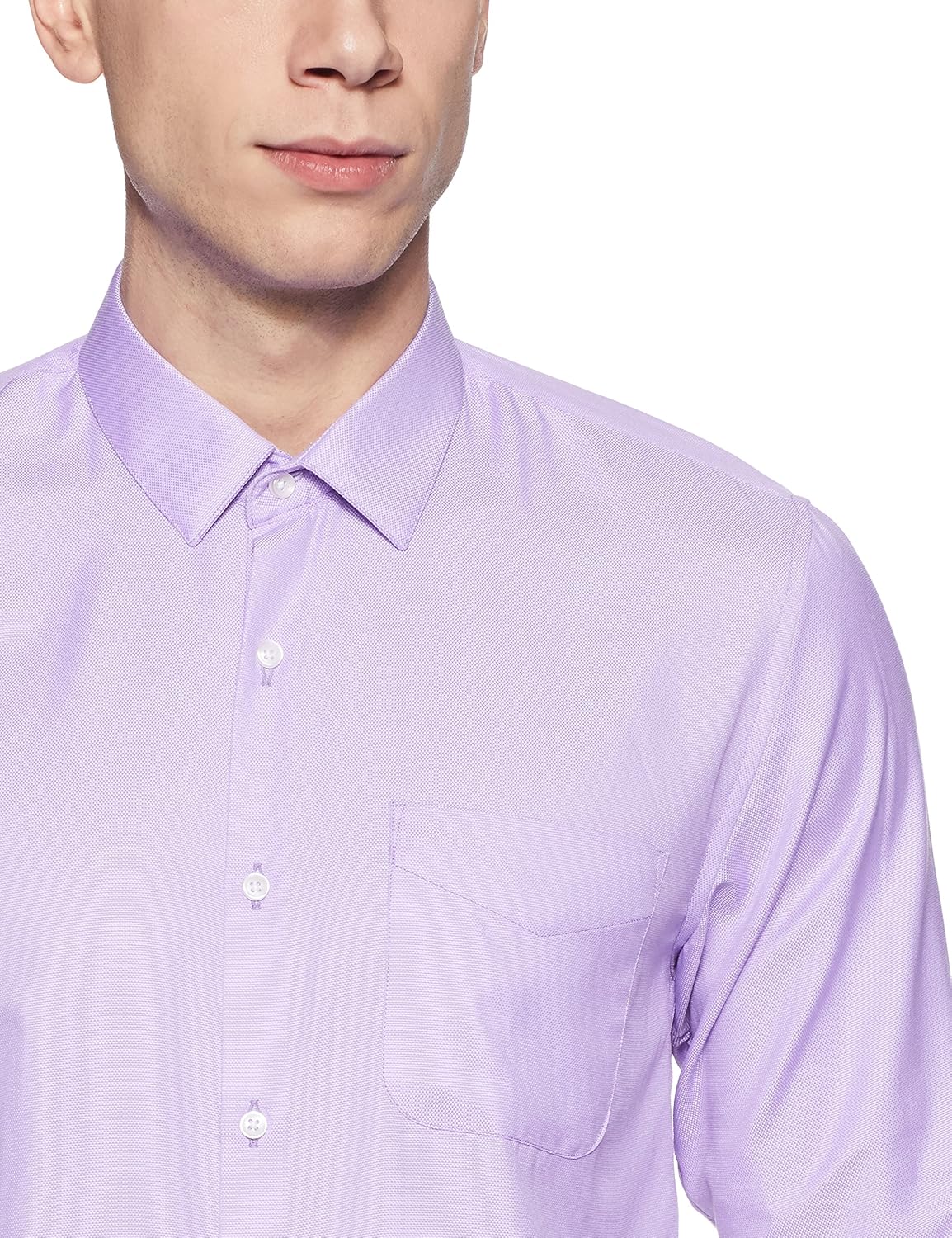 peter england men's plain slim fit formal shirt