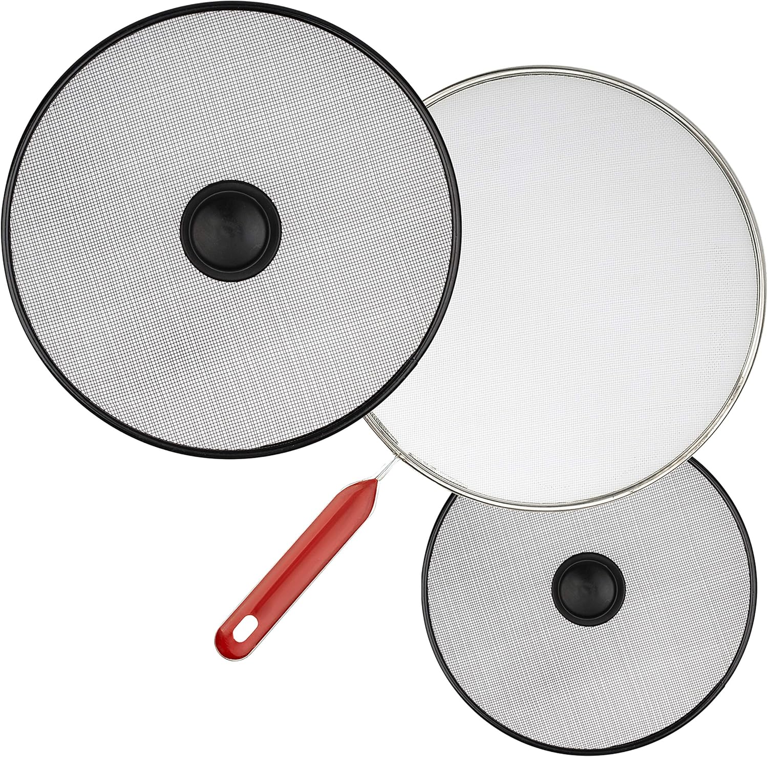 Cooking Oil Pan Cover Set of 3 8.2", 11.4" and 11.4