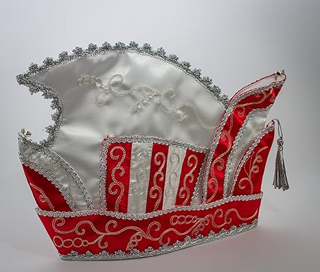 Prinzenmütze Komiteemütze Elferratsmütze rot-weiss-silber