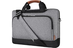 DOMISO 15-15.6 Inch Laptop Sleeve Business Briefcase Computer Case Compatible with Lenovo 15.6" Ideapad 330/16" MacBook Pro/HP EliteBook 850 G3/Envy x360 15/Latitude 3580/Acer Chromebook/Asus,Grey