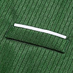 Barry.Wang Mens Green Formal Vest Striped V-neck