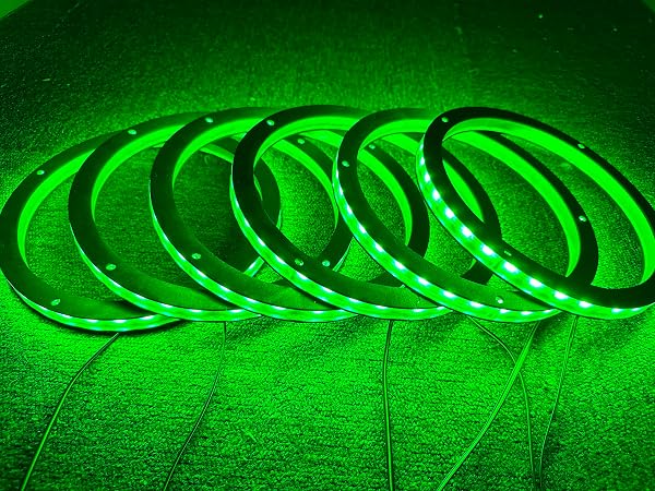 SANDO TECH 6PCS 8″ RGB COLORS SHIFT CAR LED SPEAKER DECORATIVE LIGHT KIT SPACER RING LIGHT COAXIAL SPEAKER LIGHTS BLUETOOTH APP & REMOTE CONTROLLED
