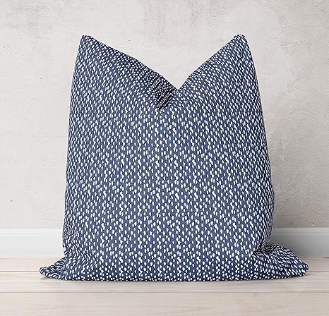 Funda de almohada decorativa azul marino para decoración del hogar