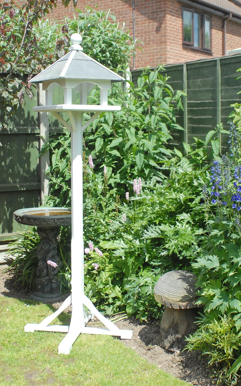 Slate Roof Square Bird Table (Old White) Tall Amazon.co.uk Garden & Outdoors Slate Roof Square Bird Table (Old White) Tall Amazon.co.uk Garden & Outdoors