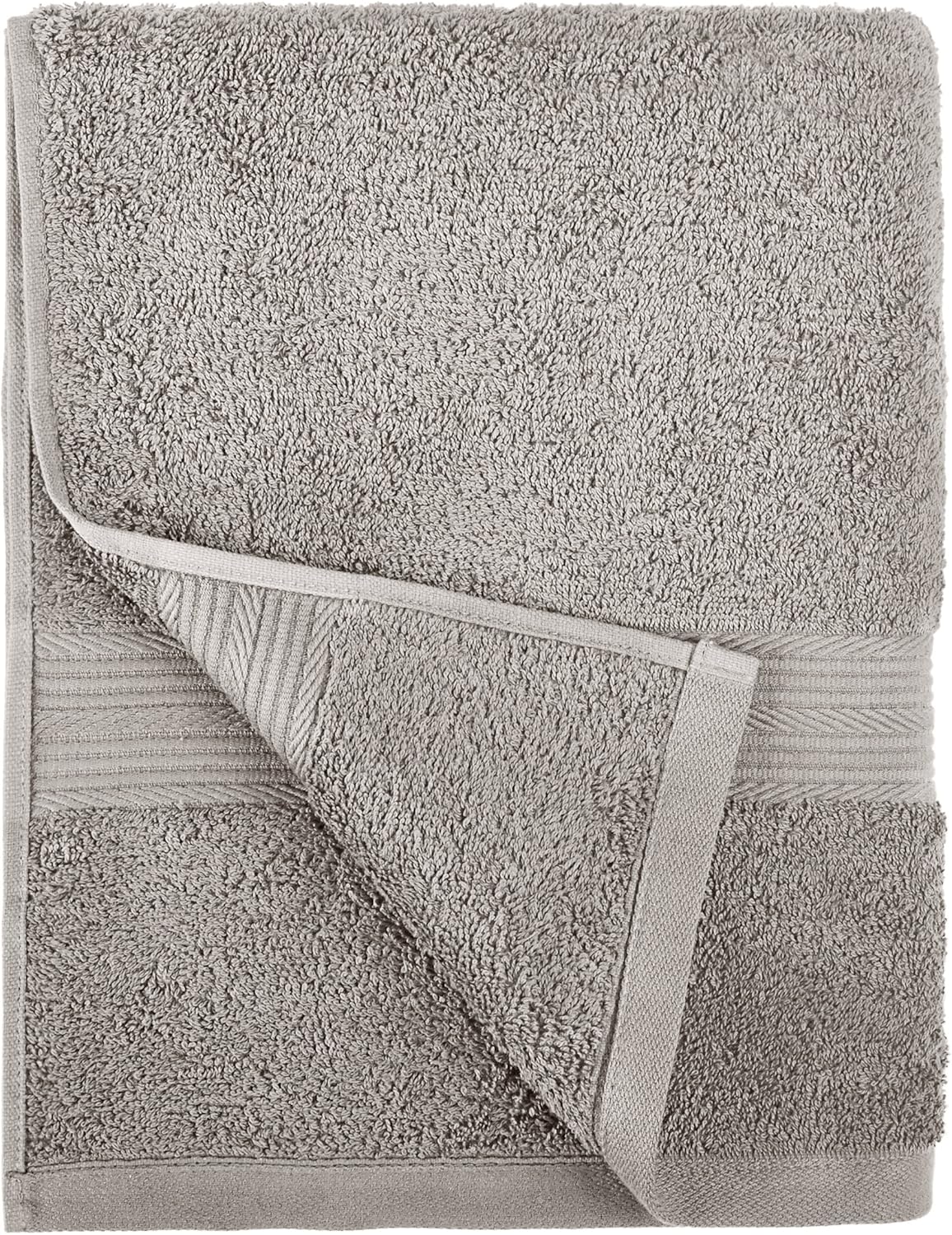 Basics 6-Piece Fade-Resistant Bath Towel Set - Grey: Home & Kitchen
