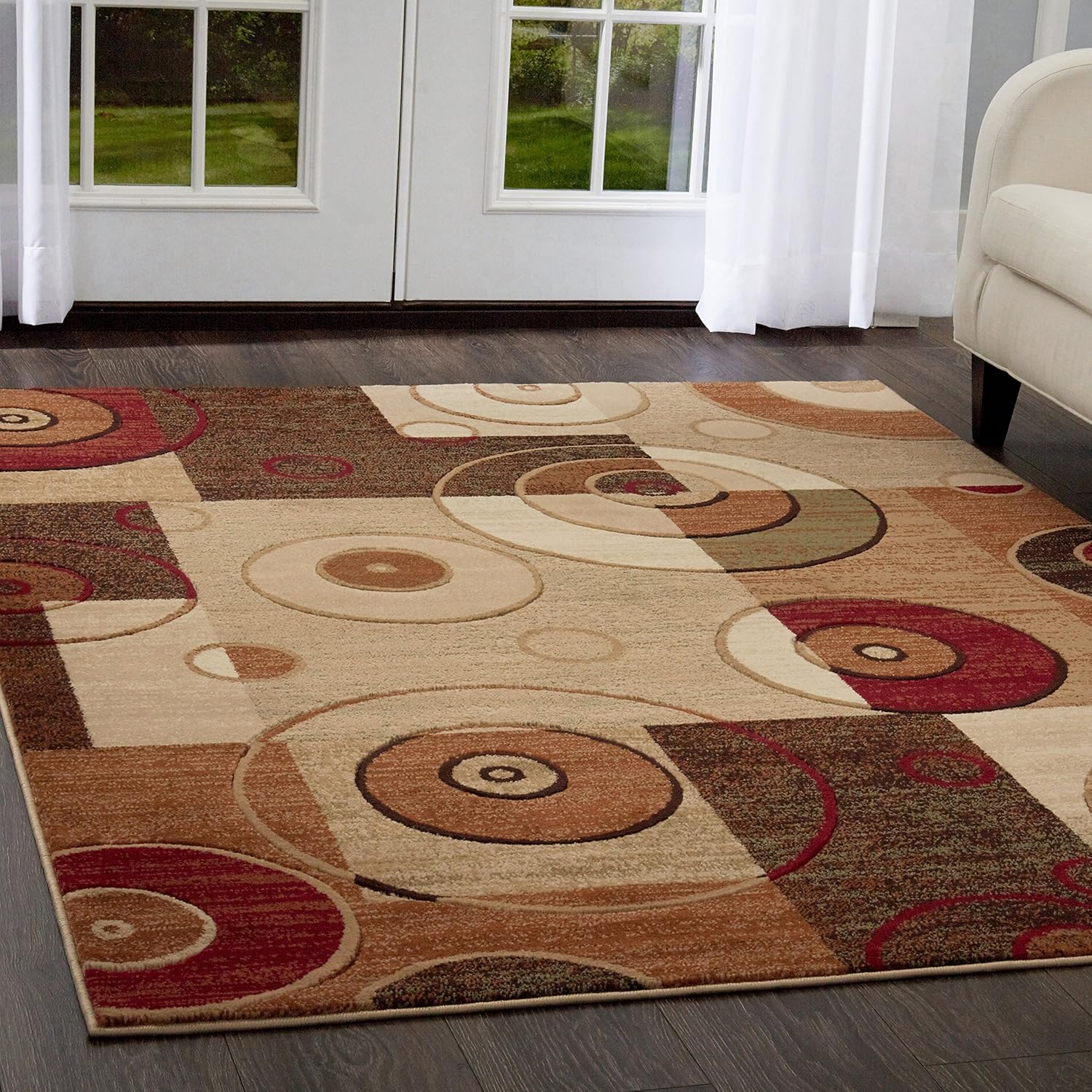 Best Home Dynamix Tribeca Collection Abstract Geometric Area Rug For Modern Home Decor