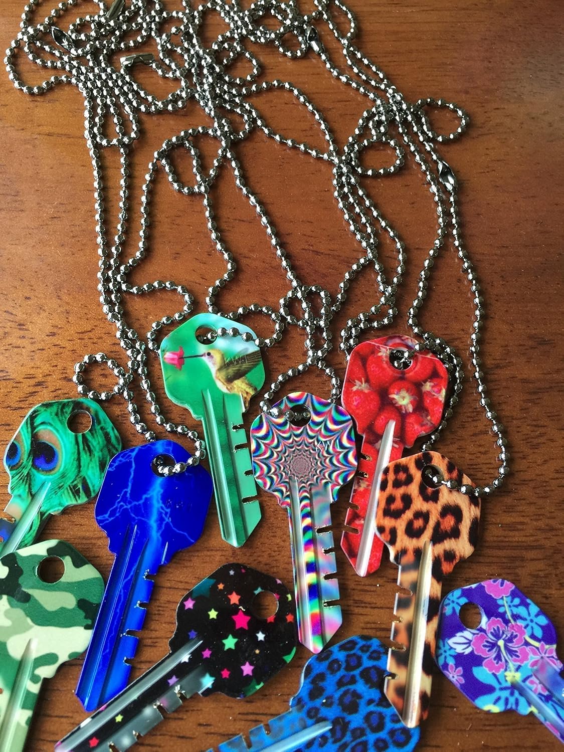 Amazon.com: Pay It Forward by Giving a Key Necklace ~PINK LEOPARD Key Necklace~Personalize It with YOUR Special Word or Name: Handmade