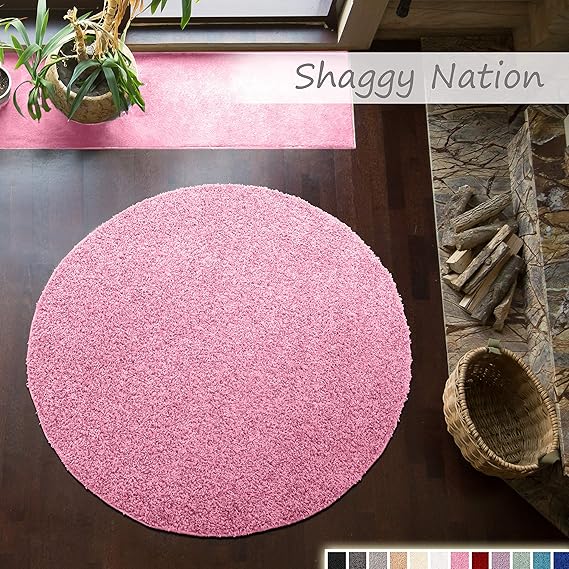 Shaggy-Teppich | Flauschiger Hochflor für Wohnzimmer, Schlafzimmer, Kinderzimmer oder Flur Läufer | einfarbig, schadstoffgepr