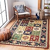 SAFAVIEH Heritage Collection 3' x 5' Green / Red HG356Y Handmade Traditional Oriental Premium Wool Area Rug