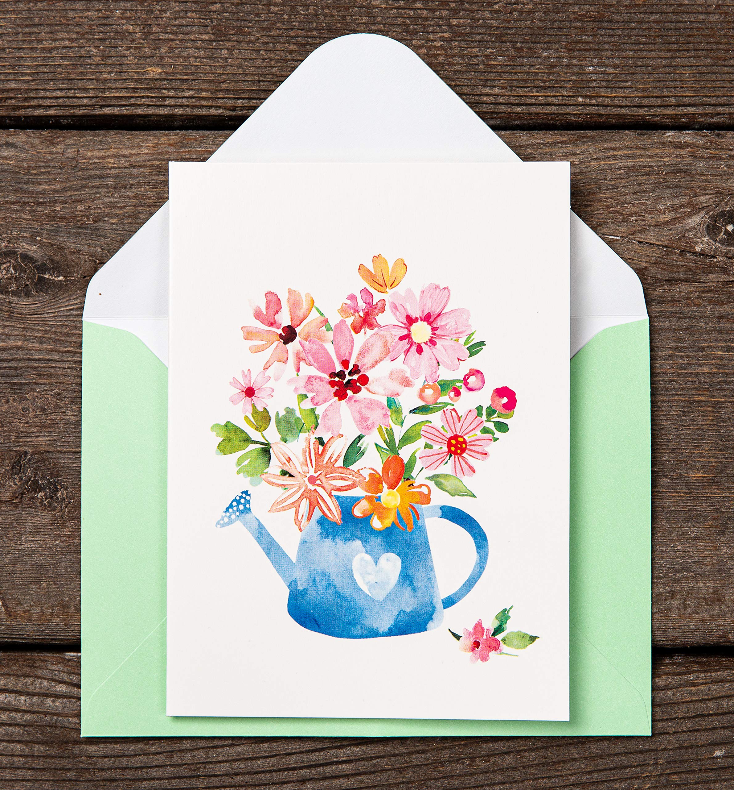 Blank Cards with Envelopes - 24 Floral Empty pamphlets with covers – 4 Assorted Note Paper for All Occasions! Empty decor sheets and Envelopes Stationary Set for Personalized Greeting Cards-4x5.5