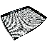 Cooks Innovations Non-Stick Black Oven Crisper Tray, Air Fryer, Grill Basket - Crisp up Pizza, Chips, Fries, & More Without O