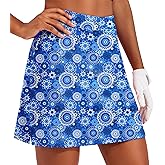 Ekouaer 16“ Golf Skorts for Woman with Inner Pockets Silicone Grippers Tennis Skirt Quick Dry Athletic Pickleball Skort