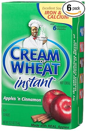 Amazon Com Cream Of Wheat Instant Apple Cinnamon Cereal 12 5 Ounce Boxes Pack Of 6 Breakfast Cereals