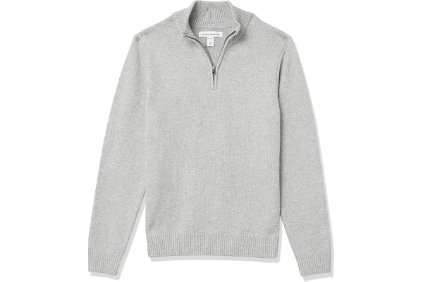 Amazon Essentials Mens Long-Sleeve Soft Touch Quarter-Zip Sweater