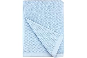Everplush Diamond Jacquard Quick Dry Bath Towel,1Pack,Aquamarine