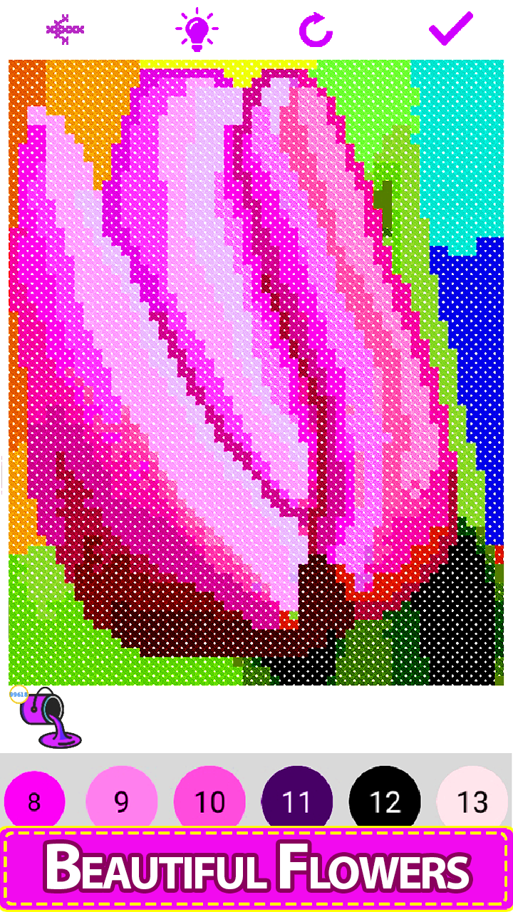 Cross Stitch Paint by Number , Pixel Art , Sandbox Coloring Pages