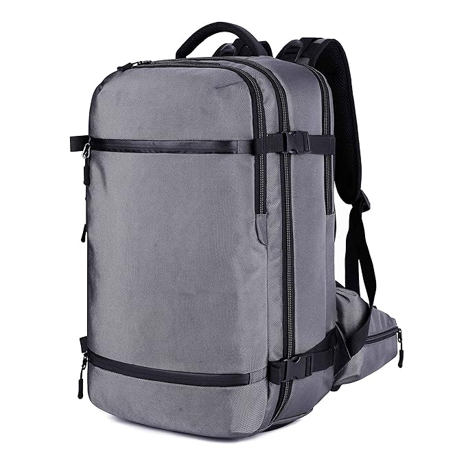 Reiserucksack Wasserdicht Handgepäck Rucksack Groß Gepäcktasche Outdoor Sporttasche - Grau