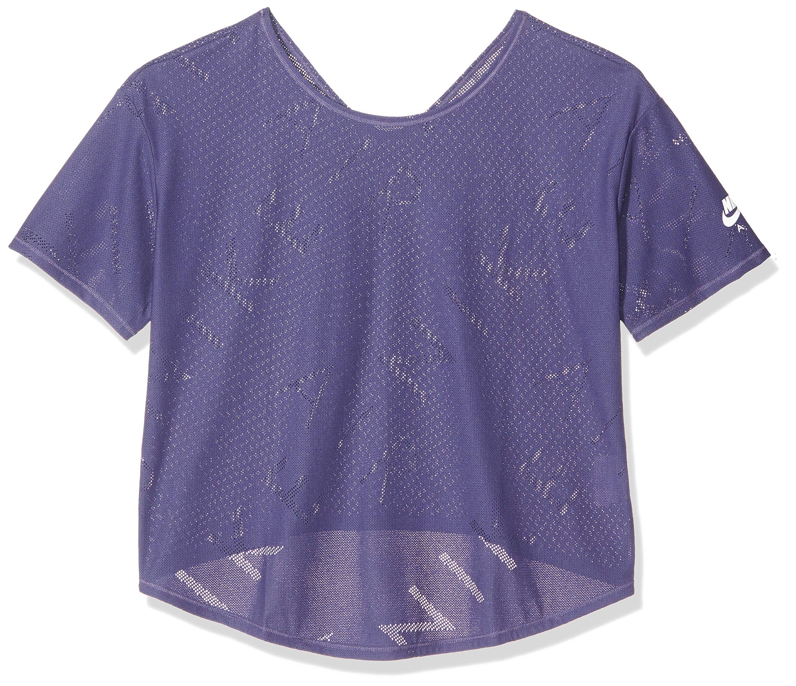 Nike W Nk Ss Top Air T-Shirt - Sanded Purple/(White), Small