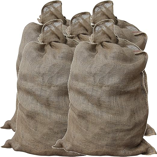 GardenMate Pack of 10 Universal large Hessian Jute Sacks, each bag