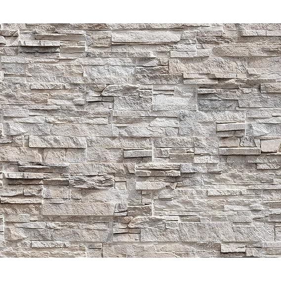 decomonkey Fototapete Steinwand Stein 350x256 cm XL Tapete Wandbild Wandbild Bild Fototapeten Tapeten Wandtapete Wandtapete S