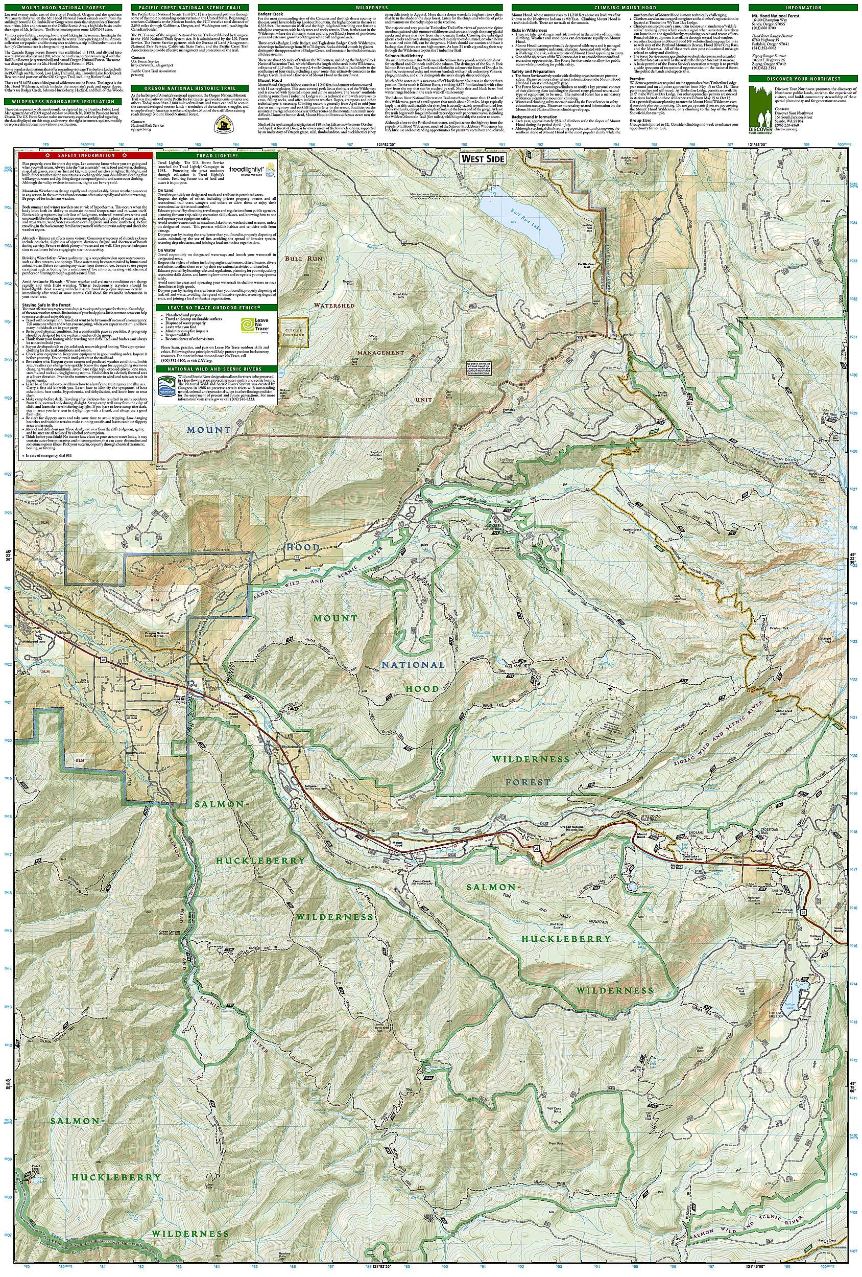 Mt Hood Wilderness Map Mount Hood Wilderness [Mount Hood National Forest] (National Geographic  Trails Illustrated Map, 321): National Geographic Maps - Trails  Illustrated: 9781566956673: Books: Amazon.com