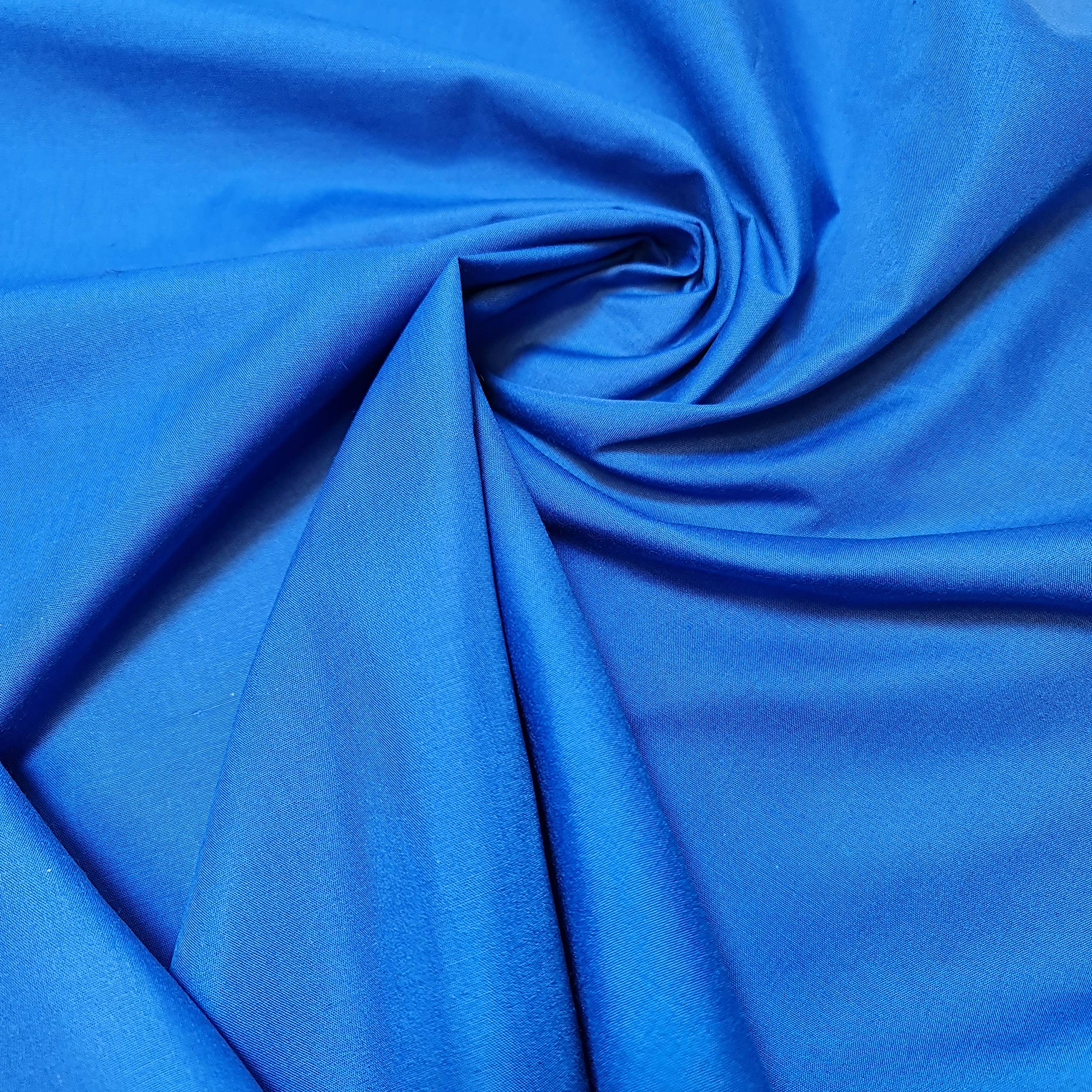 TEXTILE STATION Plain/Solid Dyed Polyester Polycotton Dress Craft Fabric Material 44" - 112 cm Wide Sold As 1 Meter Pre - Cut Lengths (Available in 42 Colours) (Royal Blue, 5 Meter)